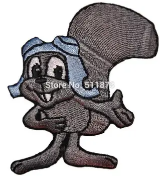 

Rocky & Bullwinkle Show ROCKY THE FLYING SQUIRREL Movie TV Series Costume Embroidered iron on patch Tshirt TRANSFER APPLIQUE