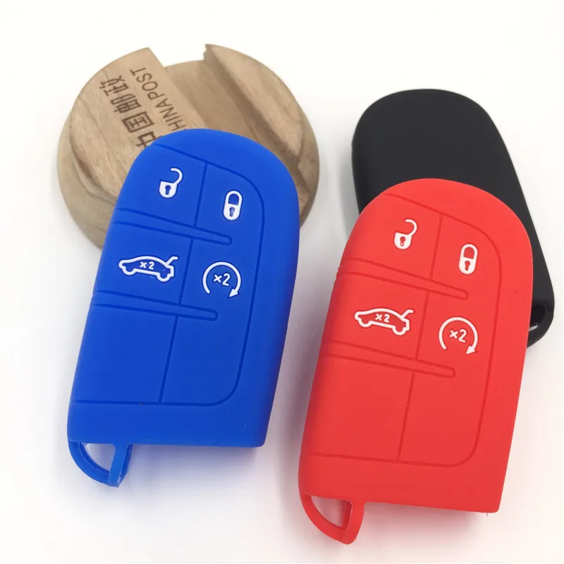 3 Colors Silicone Car Key Cover Case Holder Bag for JEEP Grand Cherokee