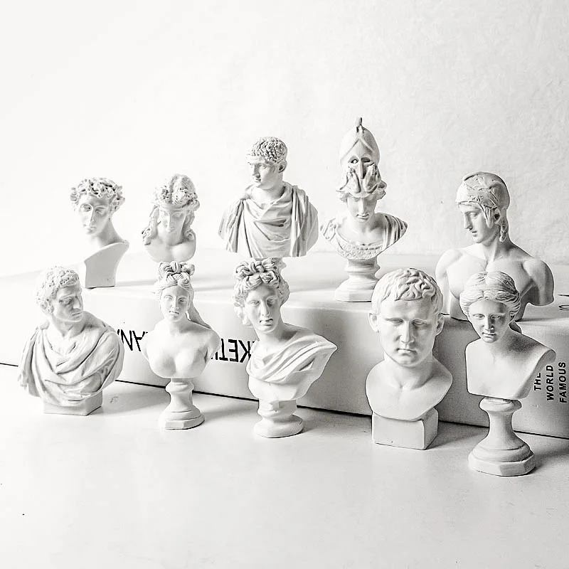 

Nordic Retro Imitation plaster Resin Venus God of War Character head sculpture Home decoration crafts Drawing sketch Greek