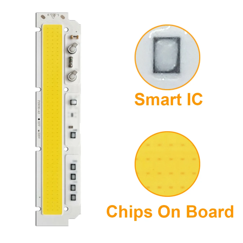 LED COB чип 50 Вт 40 30 AC220 в нет необходимости драйвере Smart IC светильник вые бусины для DIY