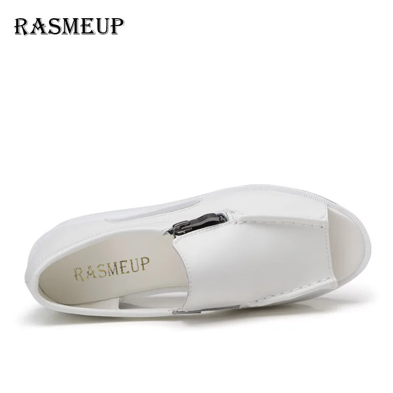 RASMEUP/женские босоножки из натуральной кожи на платформе коллекция 2018 года Модные