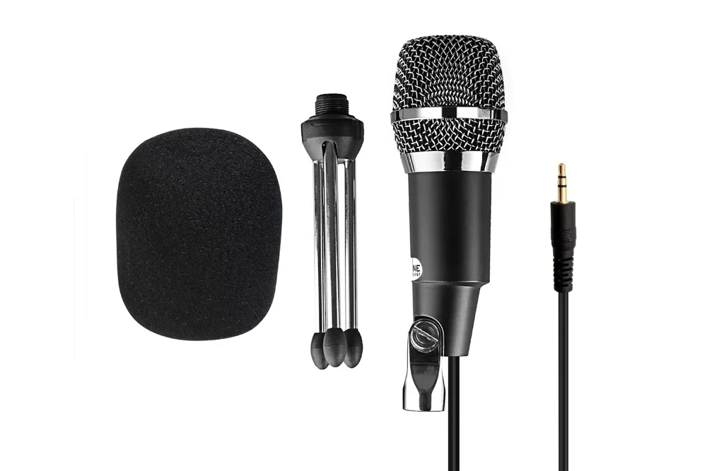 Kopen FIFINE 3.5mm Plug Microfoon voor Radio Online Cursus Vergadering Chat pak voor computer PC Hoge Gevoeligheid Clear Opname K667