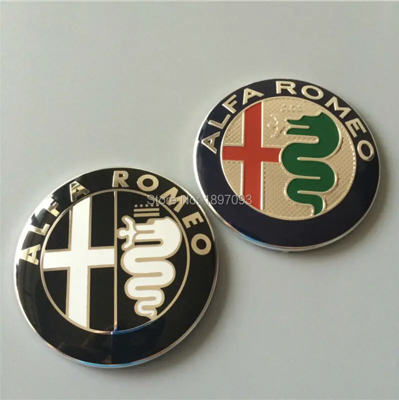 20pc New Car Styling 74mm ALFA ROMEO Gold Black Silver AUTO Badge Emblems Badges Emblem Stickers