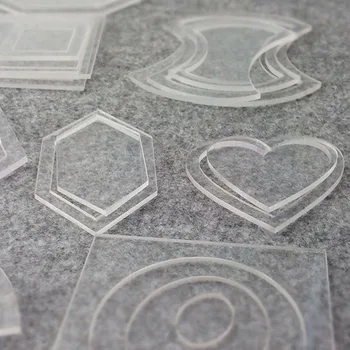 

27 Set Kit Reusable Patchwork Templates Sewing Craft DIY Tool Accessories Handmade Stencils Quilting Transparent Acrylic Ruler