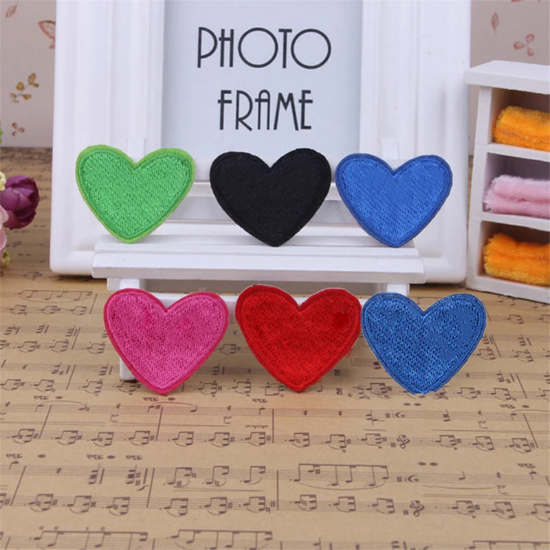 Звезда сердце аппликация Костюмы Вышивка патч гладить на Нашивки DIY Мотобрюки