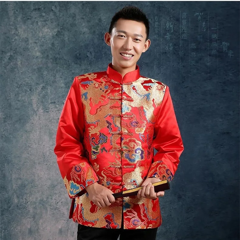 dragon embroidery traditional chinese jacket men chinese traditional men clothing costume ancient chinese clothing (13)