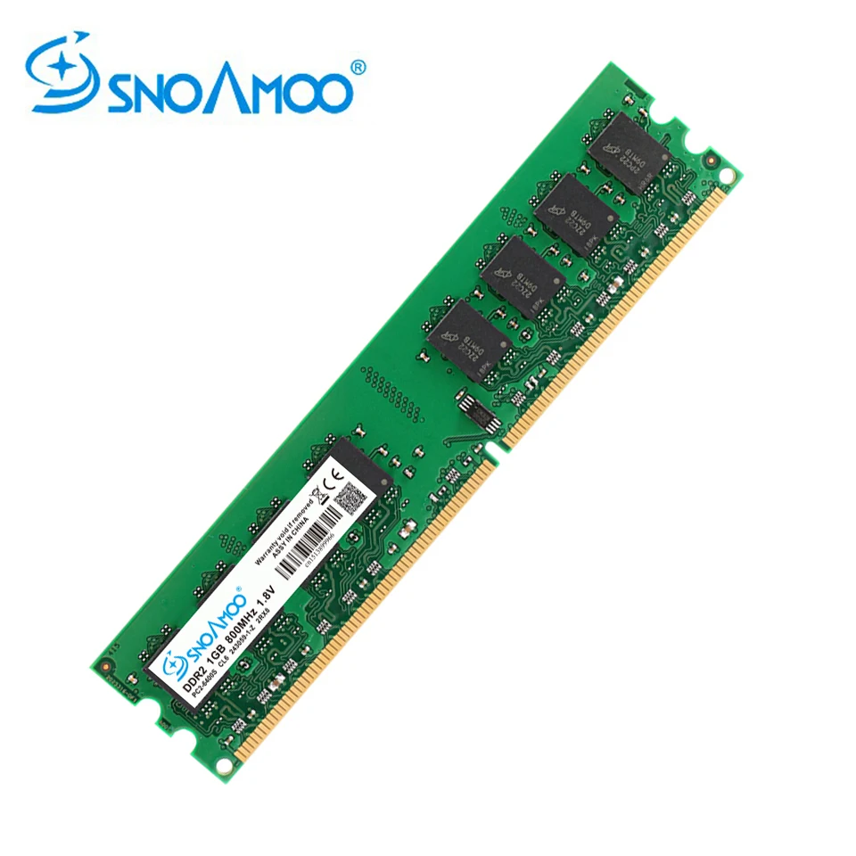 SNOAMOO Настольный ПК RAMs DDR2 1G/2GB 667MHz PC2-5300s 800MHz PC2-6400S DIMM Non-ECC 240-Pin 1,8 V для памяти компьютера Intel