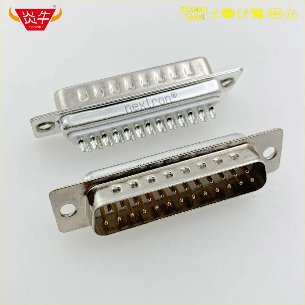 DB-25P мужской RS232 с разъемом 25PIN PCB разъем последовательпоследовательный разъем контактная часть позолоченная 3Au YANNIU