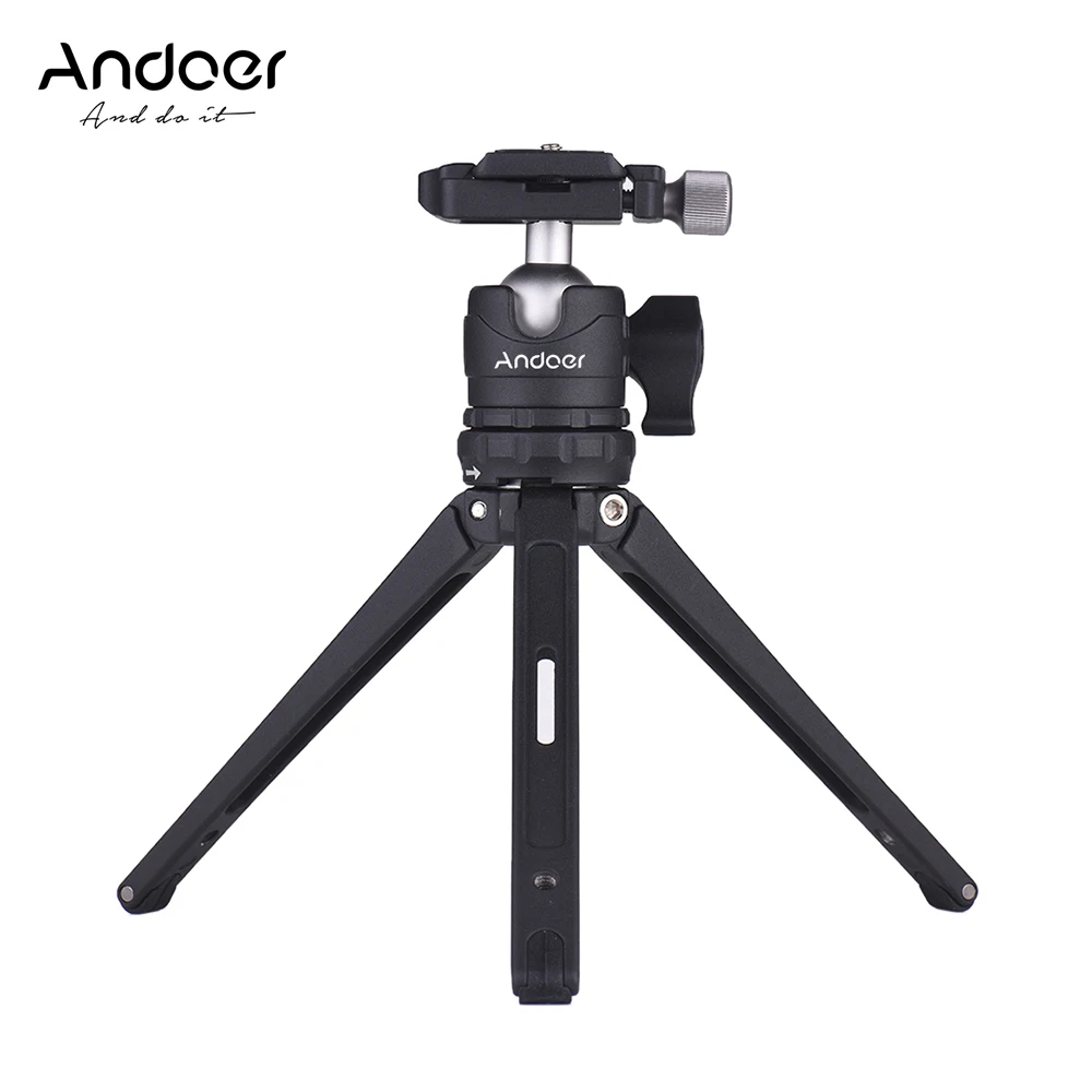 Andoer Table Desktop Mini Travel Tripod with Ball Head Quick Release Plate for Canon Nikon Sony DSLR GoPro Hero | Электроника