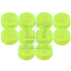 Yibuy 2.44x1.2 см флуоресцентные зеленые Пластик Электрогитары Эффект педали, ручки Кепки упаковка из 10