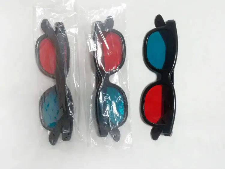 2 шт./лот Высокое качество Красный Синий 3D мерные очки для 3D DVD домашний кинотеатр Кино игра проектор Пассивные 3D очки