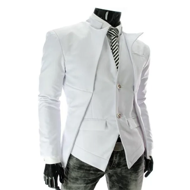 TANG Dropshipping 2019 Top Brand Fashion Men's Suit Jacket Slim Asymmetrical Design Tuxedo 3 Color 4 Size Business | Мужская одежда
