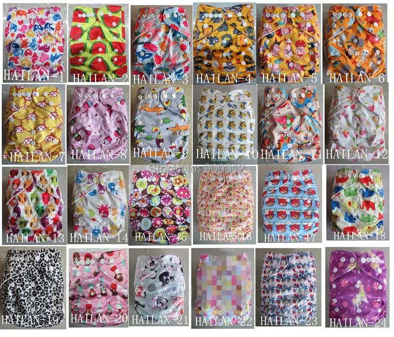 

Free Shipping New Print Fabric Baby Infant Cloth Diaper 100 Pcs Reusable Waterproof Nappy one pockert nappies Cover