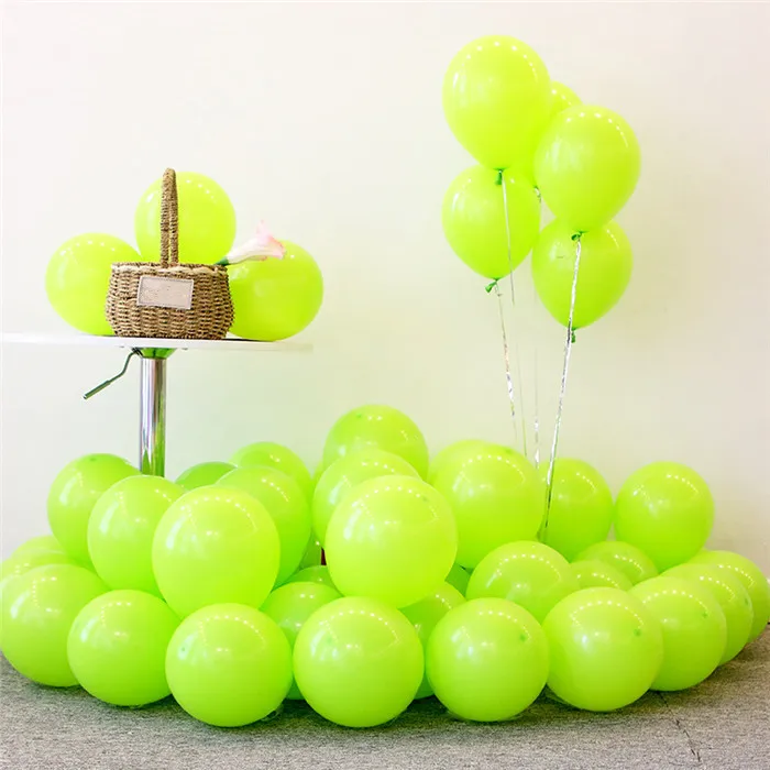10 шт прозрачные латексные шары, прозрачные шары для свадьбы, романтические надувные воздушные шары, свадебные украшения, воздушные шары для дня рождения - Цвет: 2.2g Mat D38 LiGreen