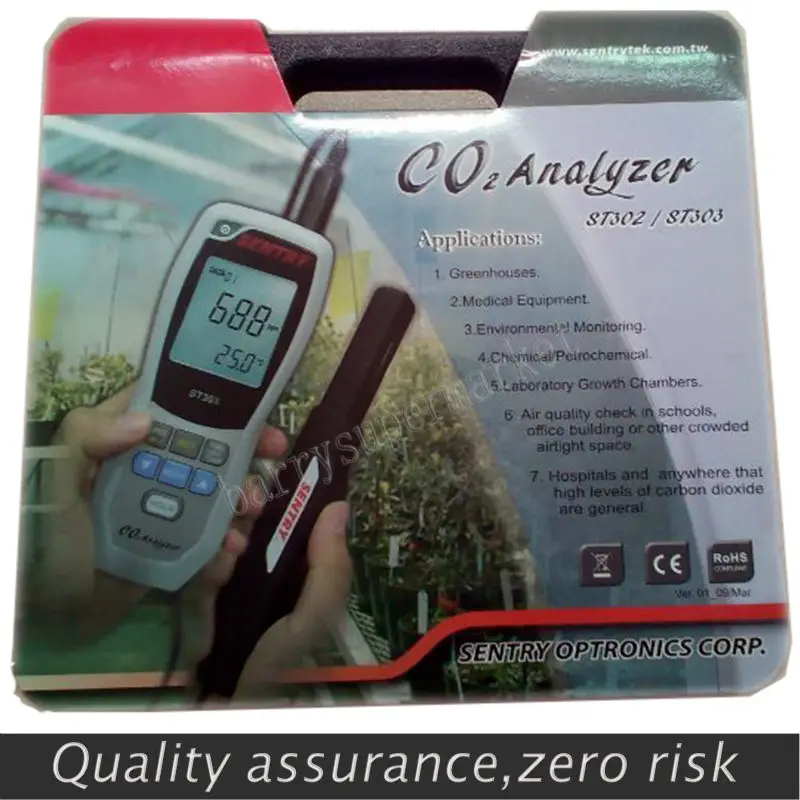 

SENTRY ST303 Handheld Carbon Dioxide CO2 monitor indoor air quality monitor Humidity meter + Temperature meter + CO2 tester 3in1