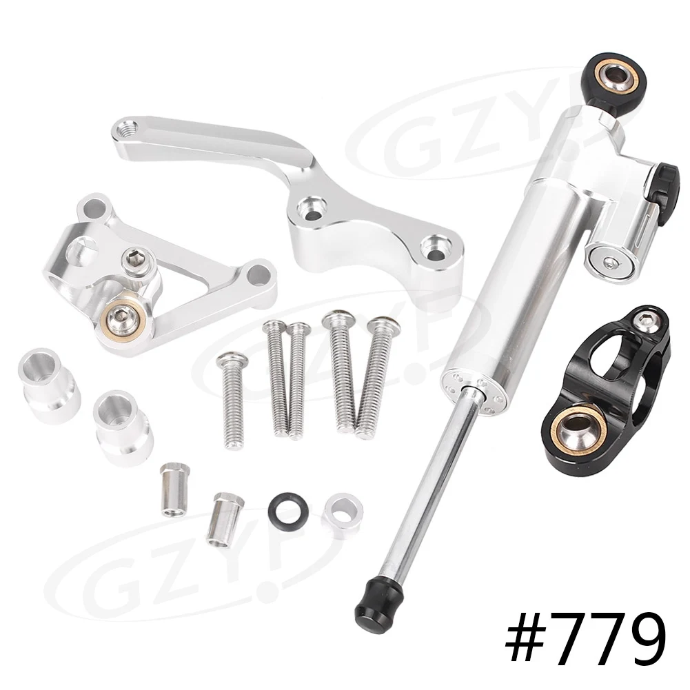 

CNC Aluminum Steering Damper Stabilizer Safety Control w/ Mounting Bracket For DUCATI 696 796 795, 20 Colors Available Anodized