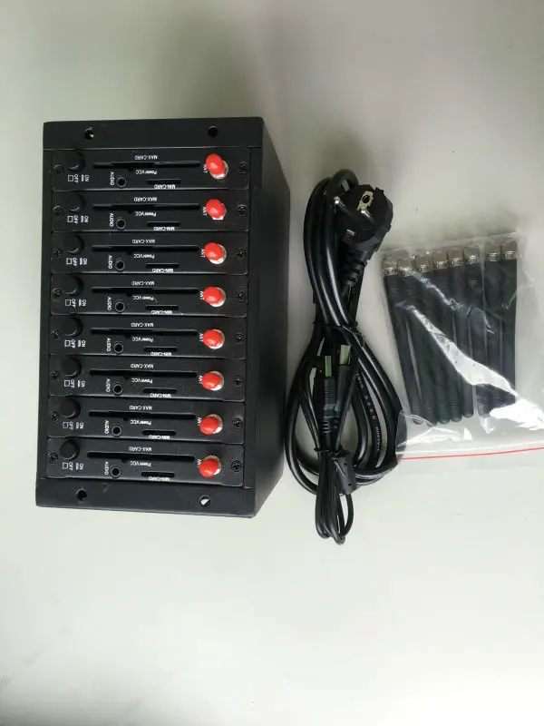 Новый продукт Wavecom Q2406B 8 портовый модемный пул для смс перезаряжаемый и USSD стойкий