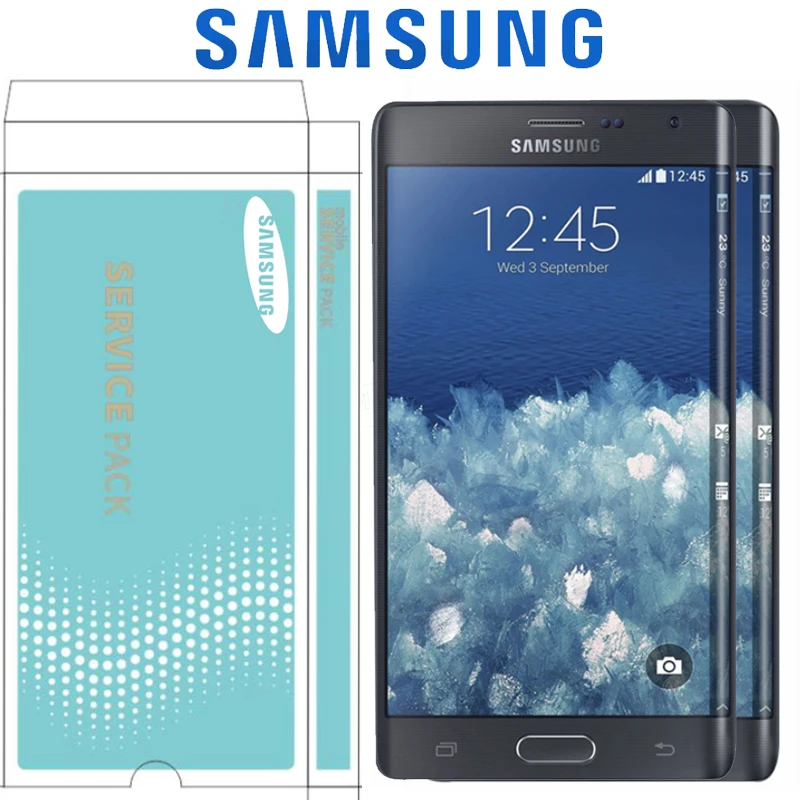 Оригинальный SUPER AMOLED ЖК-экран 5 6 &quotс рамкой для SAMSUNG Galaxy Note 4 edge N915 N9150 N915F сенсорный
