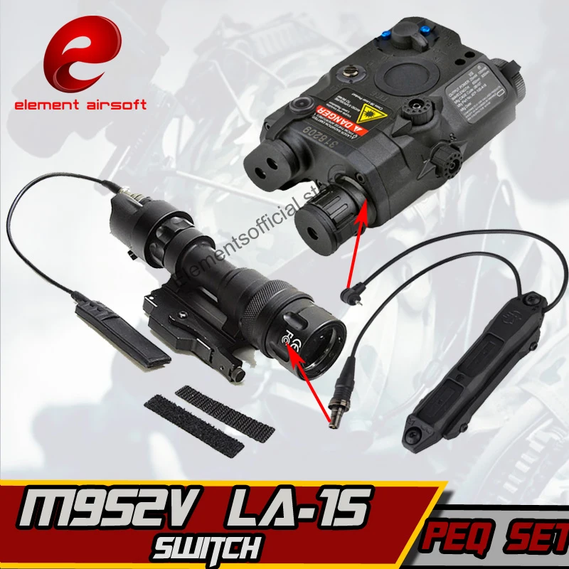 

Element M952V Hunting Flashlight linterna LA-15 Laser PEQ Augmented Pressure Mount Double Control Switch tactical Weapon Lights