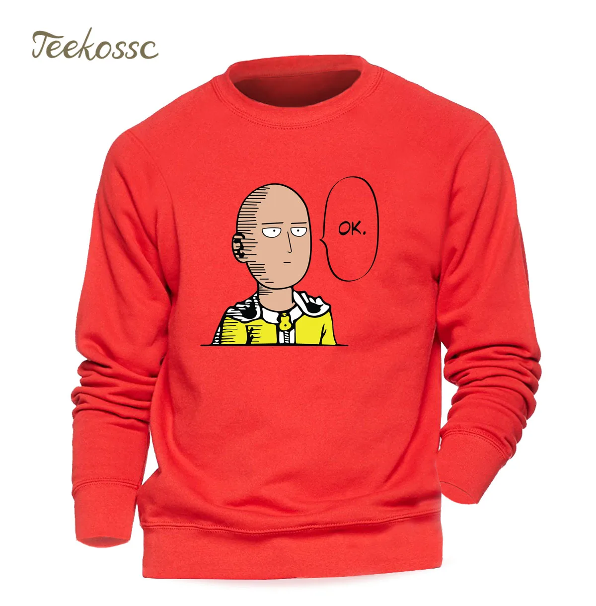 Аниме One Punch Man толстовка мужская Белая 2018 зима осень флис теплая Saitama толстовки