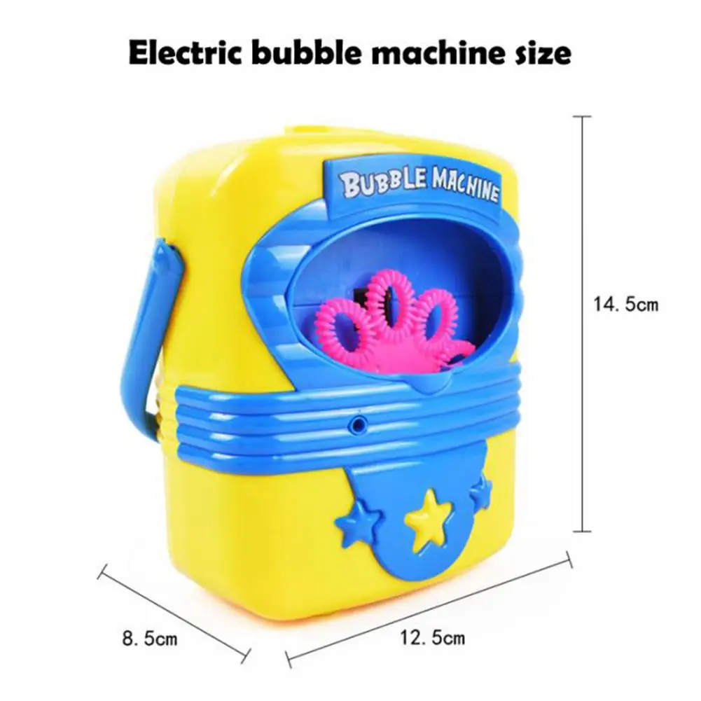 Детская электрическая машина для пузырьков, автоматическая воздушная воздуходувка, уличная игрушка для девочек и мальчиков, мультяшная