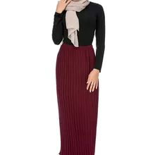 Jupe femme hiver весенне-осенняя Женская юбка полиэстер гофрированные шифоновые юбки длиной до щиколотки Faldas mujer плотная плиссированная юбка