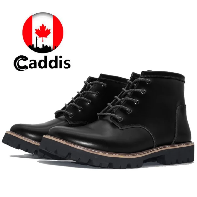 

caddis 07 Men's Boots Genuine Leather Winter Warm Shoes Motorcycle Mens Ankle Boot Doc Martins Autumn Men Oxfords Shoe Military