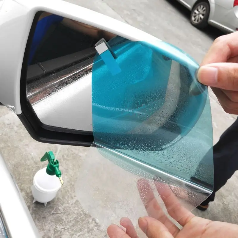 2 шт Автомобильная зеркальная защитная пленка заднего вида, анти-противотуманные экраны для окон, непромокаемая зеркальная пленка заднего вида, аксессуары для протектора экрана