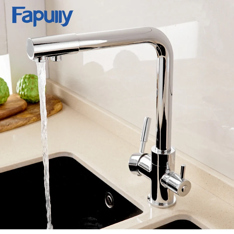 Fapully Drink Water Kitchen Faucet Filter Faucet Deck Mounted 360 Degree Rotation Mixer Tap Hot and Cold Mixer Crane For Kitchen Fapully Drink Water Kitchen Faucet Filter Faucet Deck Mounted 360 Degree Rotation Mixer Tap Hot and Cold Mixer Crane For Kitchen