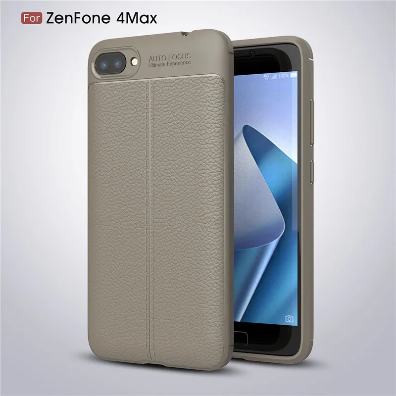 Zc554kl чехол для Asus Zenfone 4 Max Pro Zc554kl Drop-доказательство кожаный доспех текстура мягкая силиконовая Cove на Zenfone 4 Max плюс 5,5"