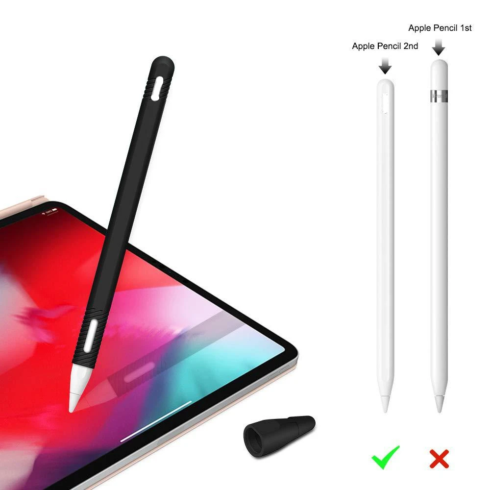Мягкий силиконовый чехол для Apple Pencil 2-го поколения Чехол для iPad Pro карандаш 2 Набор колпачков держатель планшет ручка-стилус чехол