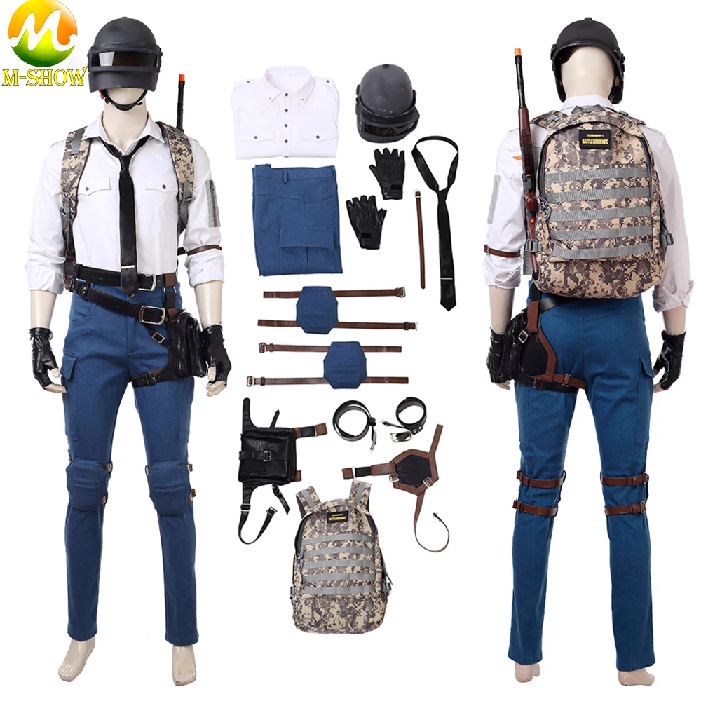  Playerunknown's Battlegrounds Cosplay Costume Game PUBG Men Cosplay Full Set Halloween Costume Cust