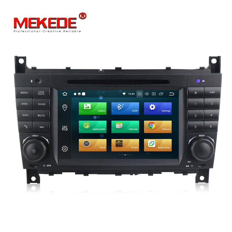 Clearance Android 8.0 4G RAM 2 DIN Car DVD GPS For Mercedes/Benz W203 W209 W219 A-Class A160 C-Class C180 C200 CLK200 radio stereo 2