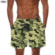 FORUDESIGNS/модные камуфляжные шорты с принтом для мужчин с эластичной резинкой на талии шорты для тренировок бег бодибилдинг спортивные шорты пляжные шорты