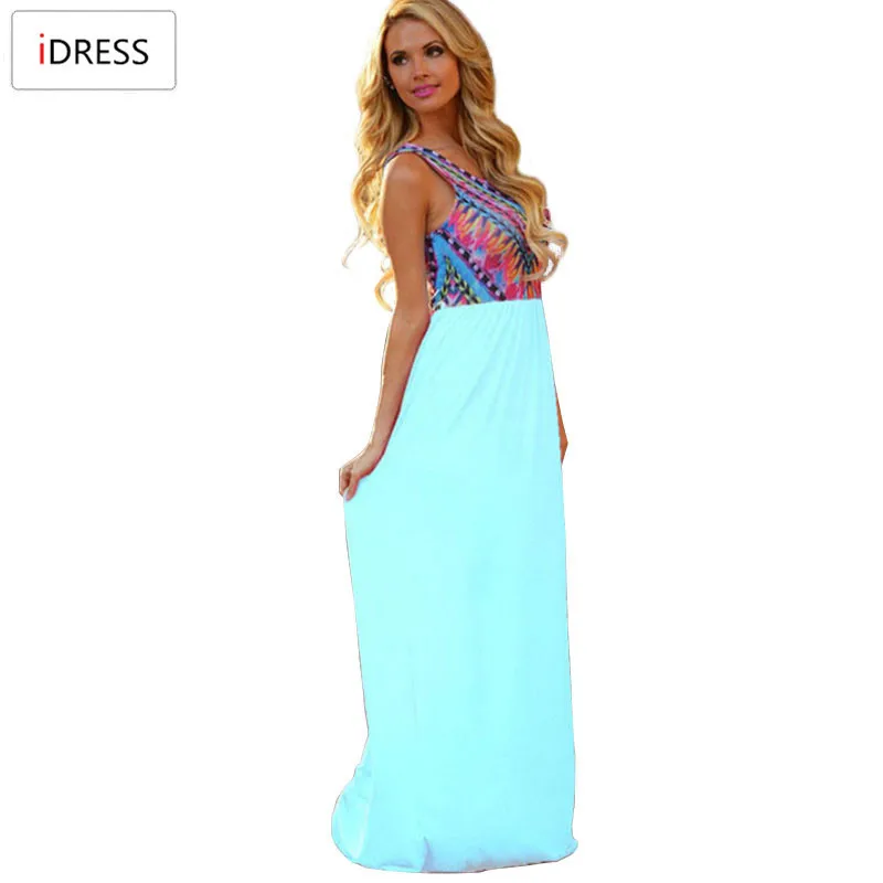 IDress S M L XL Robe Longue Sexy Party Dress Women Print Beach Long Dresses Women Casual Summer Vestidos De Festa Vestido Longo (3)
