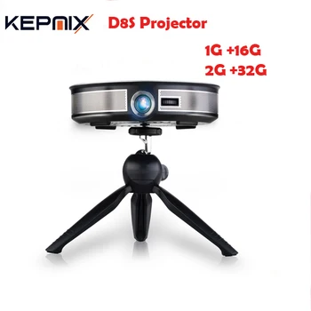 

D8S projector 200 Lumen DLP Projector RK3368 Octa Core 1GB/16GB 2GB/32GB Android 6.0 Beamer 5G WIFI HD1M-IN Home Theatre 4K