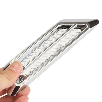 

2pcs Set Universal Chrome Car SUV Air Flow Fender Side Vent Decoration Sticker Auto Left & Right Decoration Sticker for BMW