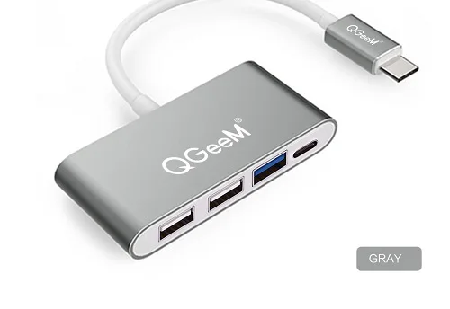 Usb c к USB 3,0 концентратор OTG кабель адаптер Многофункциональный USB-C концентратор с тип-c для Macbook Pro Для imac 5 Гбит/с - Цвет: GRAY