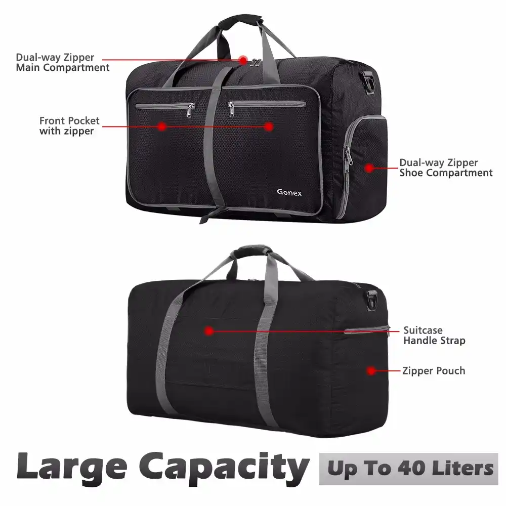 gonex 40l packable travel duffle bag