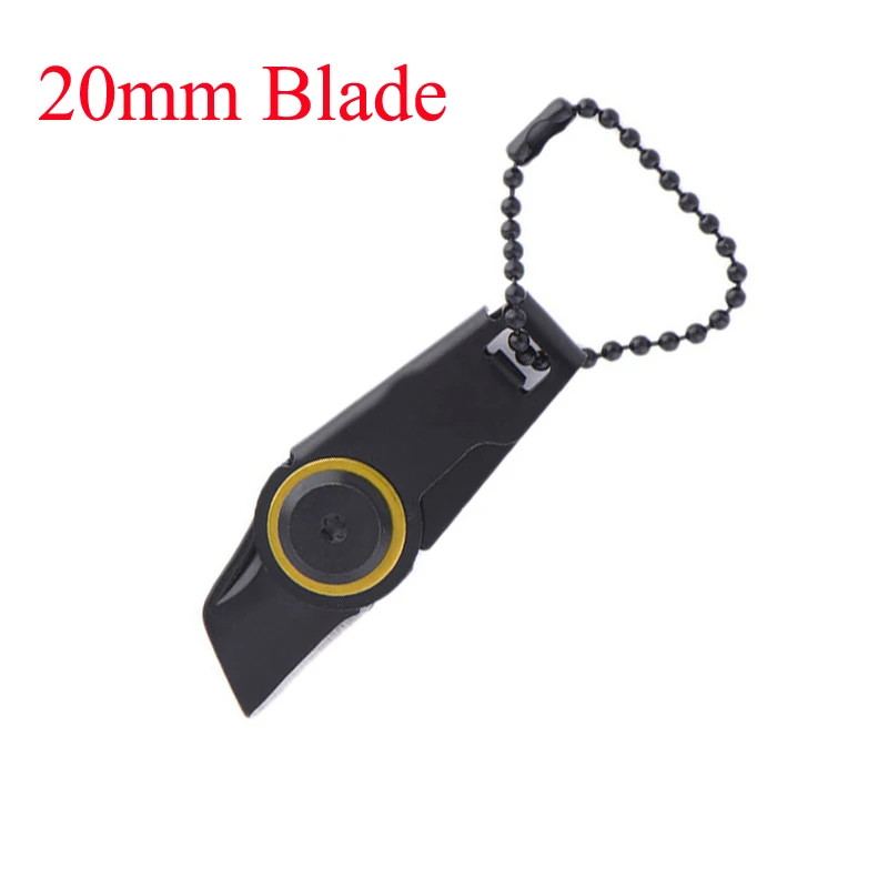 Black EDC camp Открытый выживания Мини шестерни складной нож Коробка резак посылка openl pare Овощечистка пилинг резка карманный инструмент открывалка parce - Цвет: Black