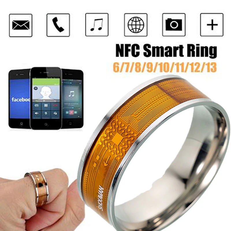 NFC смарт Кольцо Многофункциональный Нержавеющая сталь Водонепроницаемый