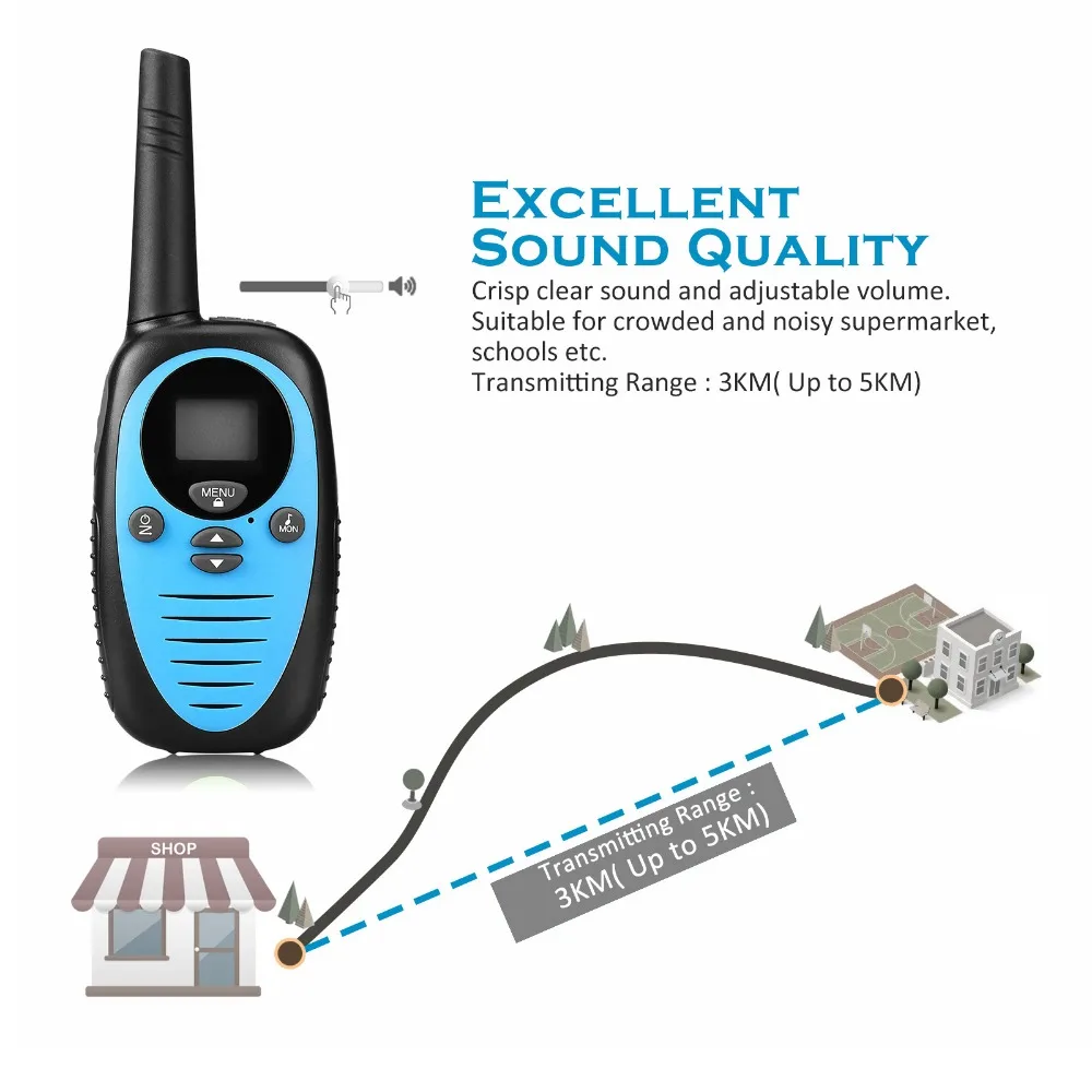 Портативная портативная рация 0,5 Вт детская рация 2 шт