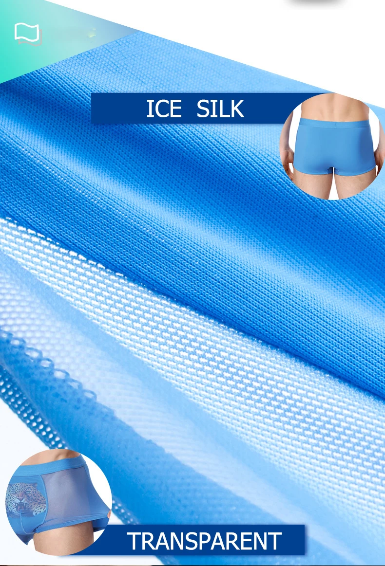 Прозрачные мужские боксеры, гей боксеры, шорты, трусы-боксеры из Ice Silk Hombre, Calecon, марлевые шорты, забавные трусы, Ethika, мужское нижнее белье