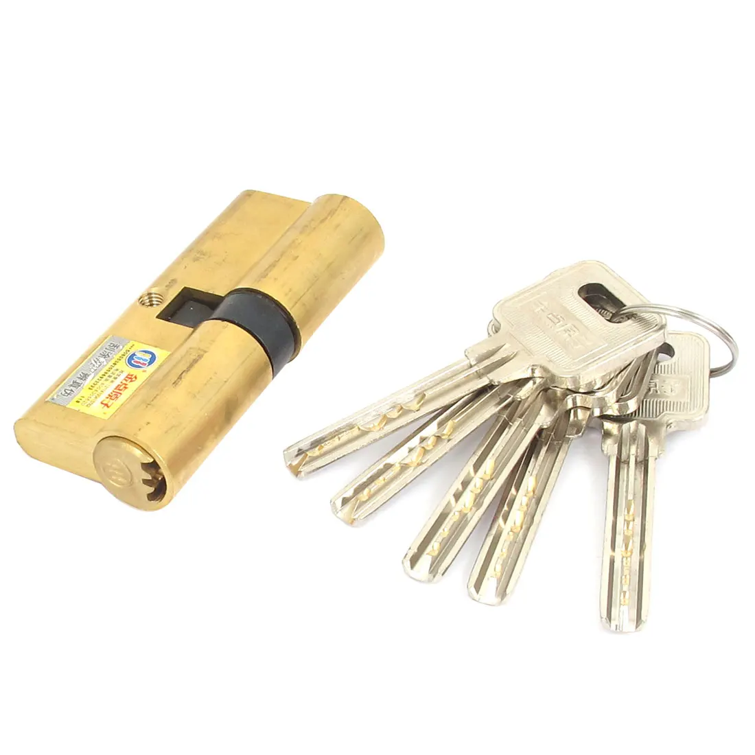 

UXCELL Home Office Metal Anti-Theft Safety Security Door Lock Core Gold Tone W 5 Keys
