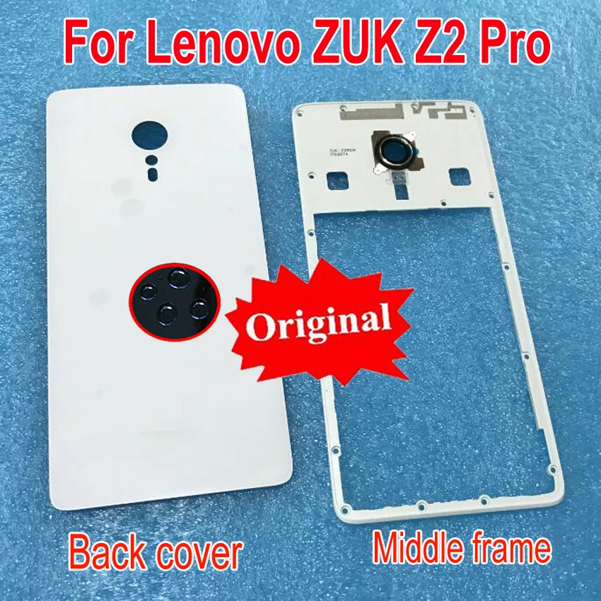 Качественный стеклянный батарейный чехол для Lenovo zuk Z2 Pro с клейкой средней рамкой