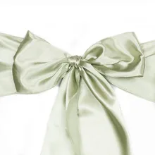 100 шт. Атлас Резеда элегантный стул свадебные пояса лук обратно галстук Настольная дорожка для Свадебная вечеринка банкет Декор