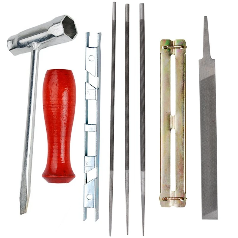 

Chainsaw Wrench With 7 Piece Chainsaw Pencil File Set 5 / 32 3 / 16 7 / Cm Round File Wood Handle Deep Audio File Guide