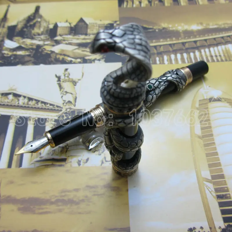 jinhao pen gray upscale beautiful snake fountain pen nib F Nibin