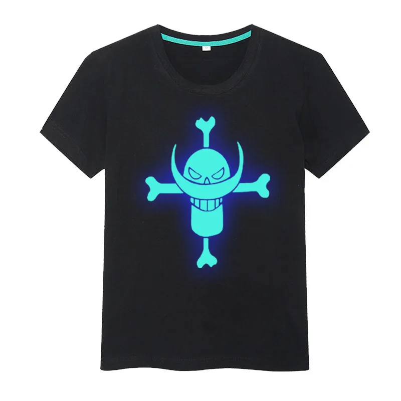 Coshome One Piece Luffy Zoro Luminous T shirt Cosplay Costumes Men Women Short Sleeves T-shirts Summer Tops Tees (4)
