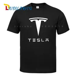 Новая Мужская Летняя Повседневная футболка Tesla, Высококачественная Футболка с принтом, уличные футболки с короткими рукавами и круглым